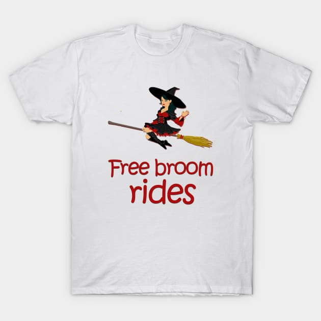 free broom rides T-Shirt by sarahnash
